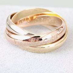 カルティエ】7連 トリニティリング 57(17号) K18YG・PG・WG - メルカリ