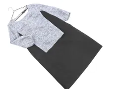 Reflect リフレクト ツイード 切替 Iライン ワンピース size11/黒ｘ青 ■◇ レディースのサムネイル