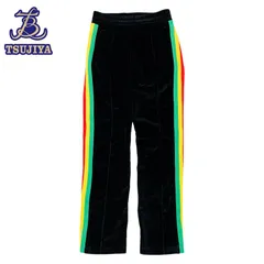 中古AB Palm Angels パームエンジェルス スウェット パンツ ラスタライン ベロア ブラック #XS 辻屋質店A3545のサムネイル