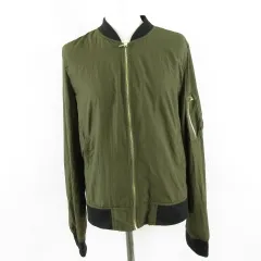 ザラ ベーシック ZARA BASIC ジャケット ブルゾン ジップアップ 長袖 カーキ S *A242のサムネイル