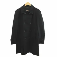 ヒューゴボス HUGO BOSS コート ウール M 黒 ブラック 長袖 ダブルブレスト レギュラーカラー /NP ■GY99のサムネイル