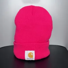 Carhartt カーハート ニット帽 ニットキャップ ビーニー ワッチキャップ ロゴ ピンク