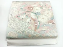 平和屋着物◎太鼓柄袋帯　辻が花　金銀糸　正絹　逸品　CABG1379nb