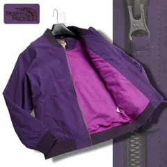 新品正規 ノースフェイス 強化撥水加工  裏フリース ALL-ROUND BOMBER 1 ジャケット メンズMパープル(PUR)