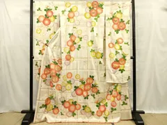 平和屋着物■豪華振袖　駒刺繍　枝菊文　金彩　正絹　逸品　DABF0603ya