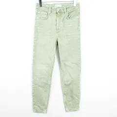ザラ ZARA デニムパンツ ストレッチ 36 ライトグリーン 4060/811 kz12111