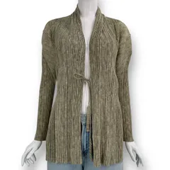 極美品 ISSEY MIYAKE イッセイミヤケ PLEATS PLEASE プリーツプリーズ ジャケット 作務衣デザイン サイズ3のサムネイル