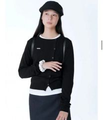 新品 CRANK Ribbon Tie Knit Cardigan black - メルカリ