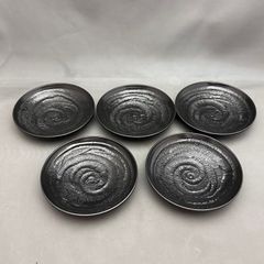 有田焼 陶悦窯 プラチナ 銀 小皿 小鉢 工芸 悦山 5客セット 5枚 銘々皿