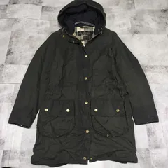 Barbour バブアー オイルドジャケット ラム ワックス サイズUK10 フード取外不可 L相当 ブルガリア製 裏地チェック カーキーのサムネイル