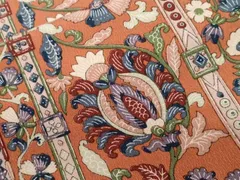 平和屋着物■小紋　更紗花唐草間道　洗える着物　CABF9642ev