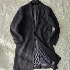 BEAMS F / ウールナイロン ダイアゴナルツイル スポルベリーノコート46
