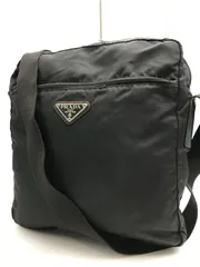 PRADA　プラダ　ショルダーバッグ　テスートナイロン　三角ロゴ　クロスボディ　ブラック系　1836