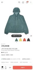 STUSSY ビーチ シェル ガーメント ダイド ブルー フードジップアップのサムネイル