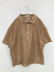 ZARA ザラ ポロシャツ USA M ベージュ 無地 半袖