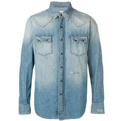 ボッテガヴェネタ デニム転写シルクシャツ bottega veneta 23ss - メルカリ