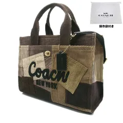 【新品】●保存袋付き● コーチ CCC59 B4YBO (ブラス×メイプルマルチ) バッグ トートバッグ COACH CARGO コーデュロイ パッチワーク トート 斜め掛け アウトレット レディース