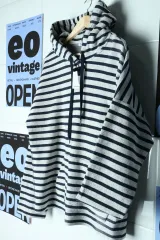 (L-XL) Alexander Wang フードジップアップ 新品 部分色移り ストライプ -17CC2のサムネイル