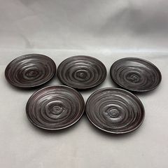 青木龍山作　天目釉　銘々皿　五枚　食器 青木龍山作 天目釉 銘々皿 五枚 食器 - メルカリ