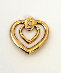 美品】Yves Saint Laurent イヴ・サンローラン YSL ロゴ ハート