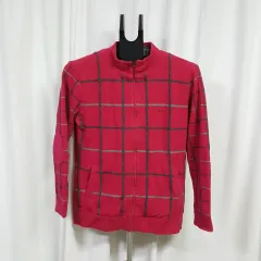 ウール裏地防風ジップアップカーディガン レディース 105