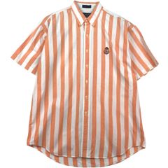 美品☆ポロラルフローレン 半袖シャツ オックスフォード ストライプ