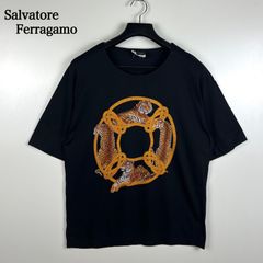 ♦︎サルヴァトーレフェラガモ【L】Tシャツ カットソー ビッグプリント 