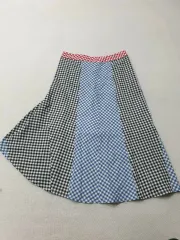 SIERO ミックス CHECK アシンメトリー ロング スカート ウエスト29 30