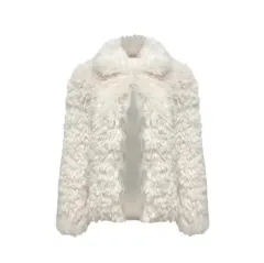 ふわふわ 白 ファー ジャケット