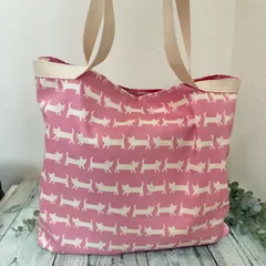 ハンドメイド　ねこちゃん柄　エコバッグ　サブバッグ　トートバック　肩掛けエコバッグ　大きめエコバッグ　ねこ柄　母の日　プレゼント