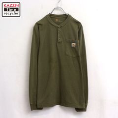 MHL. エムエイチエル ヘンリーネック 長袖カットソーオリーブ カーキ M 