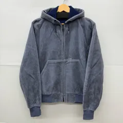 80s Carhartt Velour Zip Up Hoodie USA製 サイズS～M程度 タグ欠損 カーハート ベロア ジップパーカー ヴィンテージ オールド 別珍 フーディ くすみブルー アクティブジャケット 【X0712-001】□217