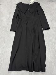 新品タグ付】TREFLE+1 トレフルプラスワン 襟付きバイカラーワンピース