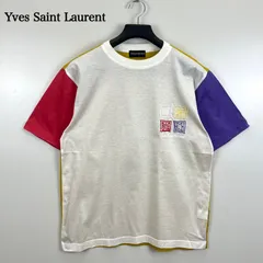 Yves Saint Laurent 90s fukusuke japan old vintage multi Tee イヴサンローラン 福助 ヴィンテージ マルチカラー Tシャツ レア 昭和 オールド