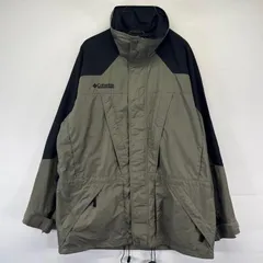 古着 コロンビア Columbia ジャケット フルジップ マウンテンジャケット ワンポイント刺繍ロゴ メッシュライナー M  ブラック系 メンズ