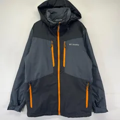 古着 コロンビア Columbia ジャケット フーディ ワンポイントロゴ 胸ポケット 中綿 ナイロン 裾ドローコード S  グレー系 メンズ
