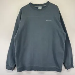 古着 コロンビア Columbia スウェット プルオーバー クルーネック トレーナー ワンポイントロゴ XL  ブルー系 メンズ
