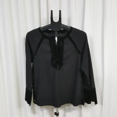 美品】CHONO チョノ ブラウス 長袖 レース ネイビー - メルカリ