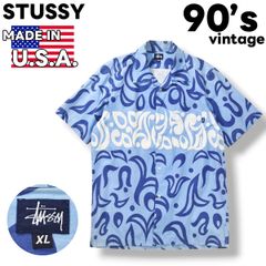 90s STUSSY USA製 総柄 半袖シャツ オールドステューシー - メルカリ