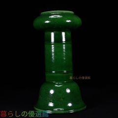 古美術 マラカイト釉蓋合【道光年製】在銘 共箱、共布付き XG3-3