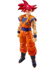 【新品】S.H.フィギュアーツ ドラゴンボール超 スーパーサイヤ人ゴッド孫悟空-正しき心がもたらすサイヤ人の神- 約140mm PVC&ABS製 塗装済み可動フィギュア　S.H.Figuarts