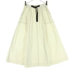 niko and... ニコアンド ロング丈 フレアスカート M アイボリー系 ベルト付き レディース 古着