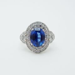 サファイア3.66ct /ダイヤモンド1.45ctプラチナリング - メルカリ