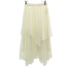 Lily Brown リリーブラウン ロング丈 ラメ フレアスカート F オフホワイト レディース 古着