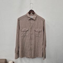 ザノーネ ZANONE 長袖シャツ ベージュ メンズ イタリア製 Sサイズ