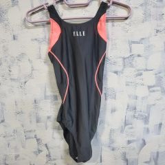 ELLE PARIS】ロゴプリント ワンピース水着 ブルー 11L - メルカリ