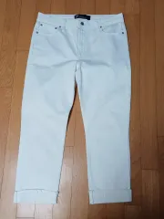 GAP(ギャップ) ユニバーサル スリム ボーイフレンド 白 デニム (30サイズ)