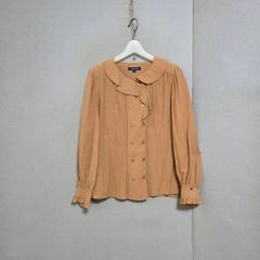 美品✨ エムズグレイシー フリル ブラウス パール ベージュ 40サイズ 