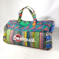 [Desigual] デシグアル キャリーバッグ 2way ボストンバッグ 総柄 希少 逸品 完売モデル 入手困難 パッチワーク トラベル 旅行 帰省 コロコロ キャスター付 良品 メンズ レディース ユニセックス 派手 個性的 大容量