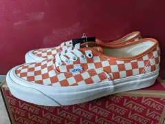 VANS アセンティック 44 DX アナハイム ファクトリー チェッカーボード バーント オレンジ VANS